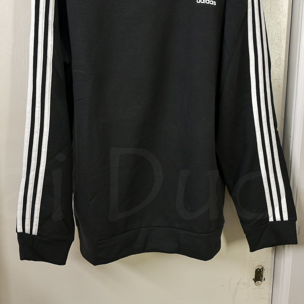Adidas Men’s Crew Neck Sweatshirt  BLACK - Picture 6 of 9